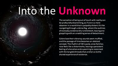 Slide 2 layout from the Lost in Space - Blackhole in Space PowerPoint Theme presentation deck.