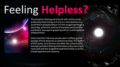 Slide 3 layout from the Lost in Space - Blackhole in Space PowerPoint Theme presentation deck.
