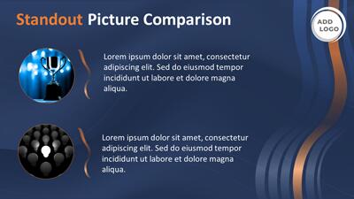 Slide 2 layout from the Standout Line PowerPoint Template presentation deck.