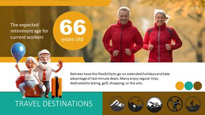 Slide 2 layout from the Active Retirement PowerPoint Theme presentation deck.