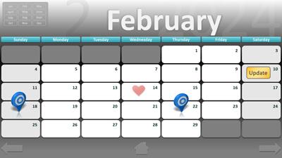 Slide 3 layout from the Interactive 2024 Calendar PowerPoint Template presentation deck.