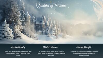 Slide 3 layout from the Winter Themed PowerPoint Slides presentation deck.