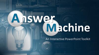 Answer Machine Toolkit PowerPoint Template layout preview.
