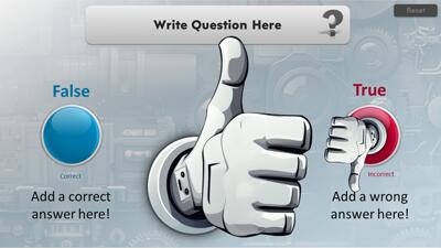 Slide 3 layout from the Quiz Machine PowerPoint Template presentation deck.