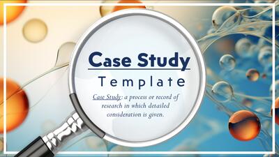 Case Study PowerPoint Template layout preview.