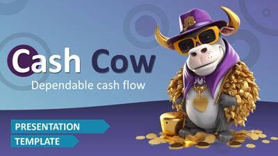 Cash Cow Investor PowerPoint Template layout preview.