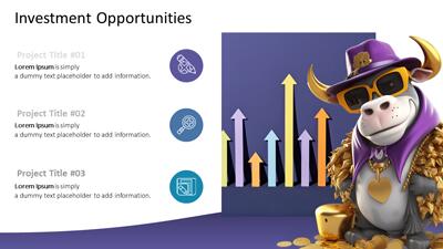 Slide 3 layout from the Cash Cow PowerPoint Theme presentation deck.