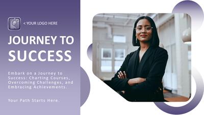 Project Kickoff Journey To Success PowerPoint Template layout preview.