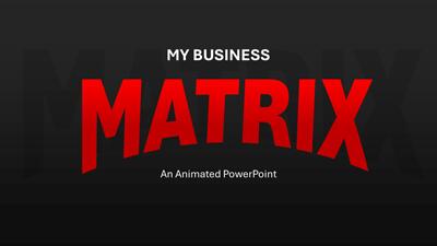 My Business Matrix PowerPoint Template layout preview.
