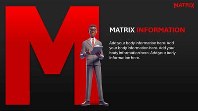 Slide 2 layout from the Business Matrix PowerPoint - Netflix Style Theme presentation deck.