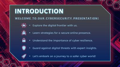 Slide 2 layout from the Cyber Security PowerPoint Themed Template presentation deck.