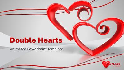 Heart Love Connection PowerPoint Template layout preview.