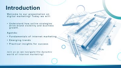 Slide 2 layout from the Marketing Blueprint Plan PowerPoint Theme presentation deck.