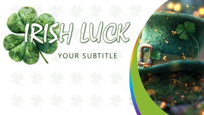 St Patricks Shamrock PowerPoint Template layout preview.