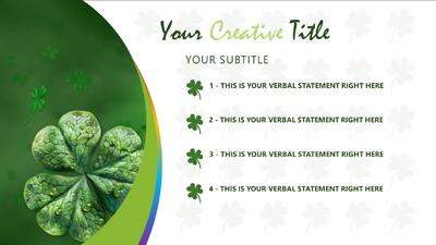 Slide 2 layout from the St. Patrick's Shamrock PowerPoint Theme presentation deck.