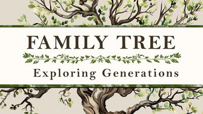 Make Family Tree PowerPoint Template layout preview.