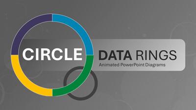 Circle Data Rings PowerPoint Template layout preview.