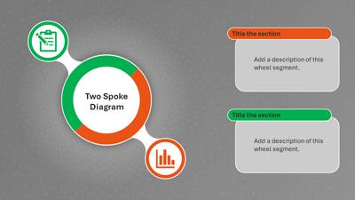 Slide 2 layout from the Hub and Spokes PowerPoint Diagrams presentation deck.