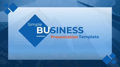 Simple Business PowerPoint Template layout preview.