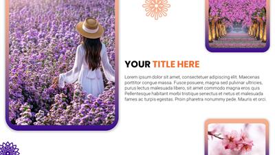 Slide 3 layout from the Summer Flowers Bloom PowerPoint Theme presentation deck.