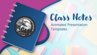 School Notebook PowerPoint Template layout preview.
