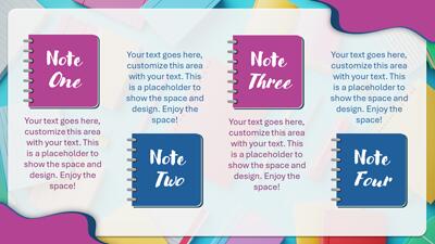 Slide 3 layout from the School Notebook Theme PowerPoint Slides presentation deck.