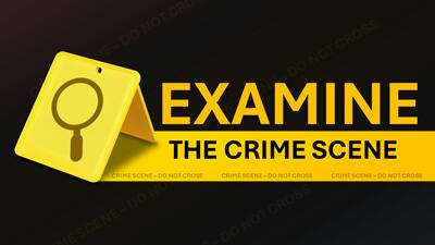 Examine Crime Scene PowerPoint Template layout preview.