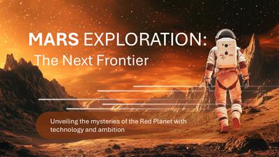 Mars Exploration PowerPoint Template layout preview.