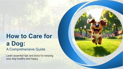 How To Care For Your Dog PowerPoint Template layout preview.
