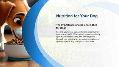 Slide 3 layout from the Dog Care PowerPoint Theme presentation deck.