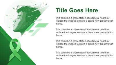 Slide 2 layout from the Mental Health Awareness PowerPoint Template for Presentations presentation deck.
