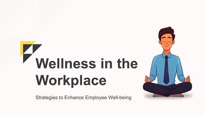 Wellness In The Workplace PowerPoint Template layout preview.