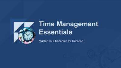 Time Management PowerPoint Template layout preview.