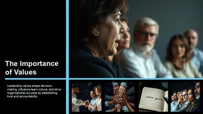 Slide 2 layout from the Business Leadership Values PowerPoint Template presentation deck.