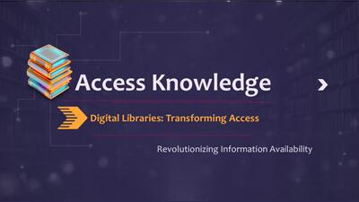 Digital Libraries PowerPoint Template layout preview.