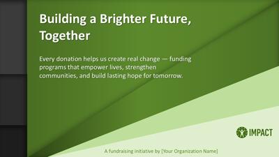 Fundraising PowerPoint Template layout preview.