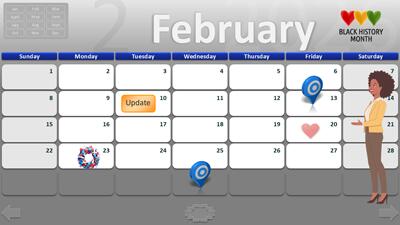 Slide 3 layout from the 2026 Interactive Calendar PowerPoint Template presentation deck.