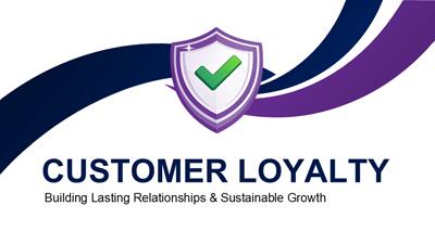 Customer Loyalty PowerPoint Template layout preview.