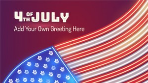 Neon 4th Flag motion graphic preview.