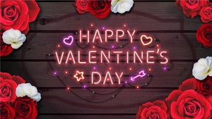 Neon Valentine motion graphic preview.