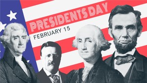 Presidents Day motion graphic preview.
