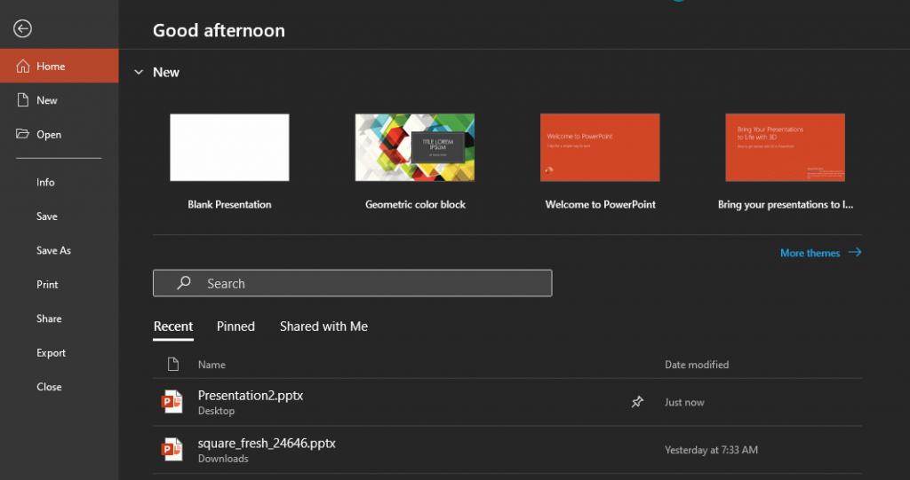 How to Pin Files (and folders) in PowerPoint