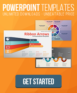Get Started a get started with presentermedia banner showing PowerPoint templates slides.
