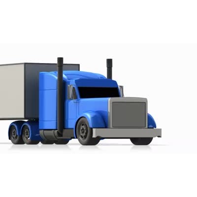 Semi Freight Truck Driving motion graphic preview.