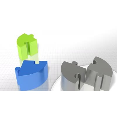 Puzzle Piece Pie Chart motion graphic preview.