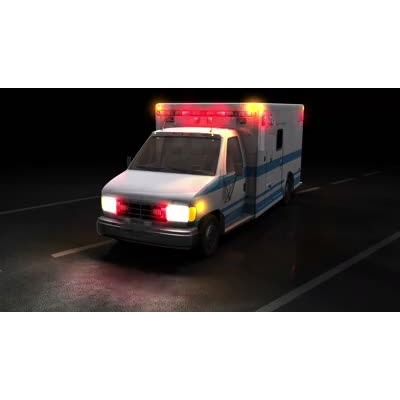 Ambulance Flashing Lights motion graphic preview.