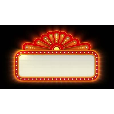 Theater Sign Lit Up motion graphic preview.