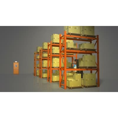Shipping Warehouse Worker on Forklift motion graphic preview.