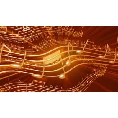 Red Music Notes motion graphic preview.