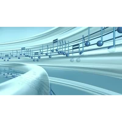 Blue Music Notes motion graphic preview.